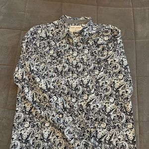Cody James Black and White Paisley Casual Button Down Shirt